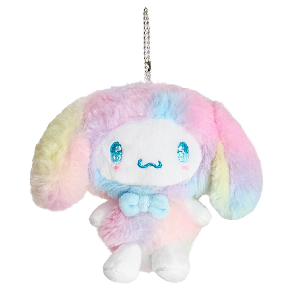 Sanrio Cinnamoroll Pastel Rainbow Plush Ball Chain Mascot Keychain